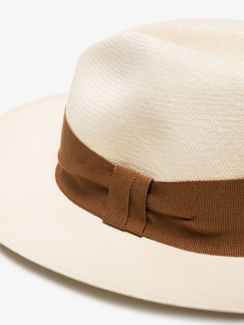 Neutral Rafael Wide Panama Hat