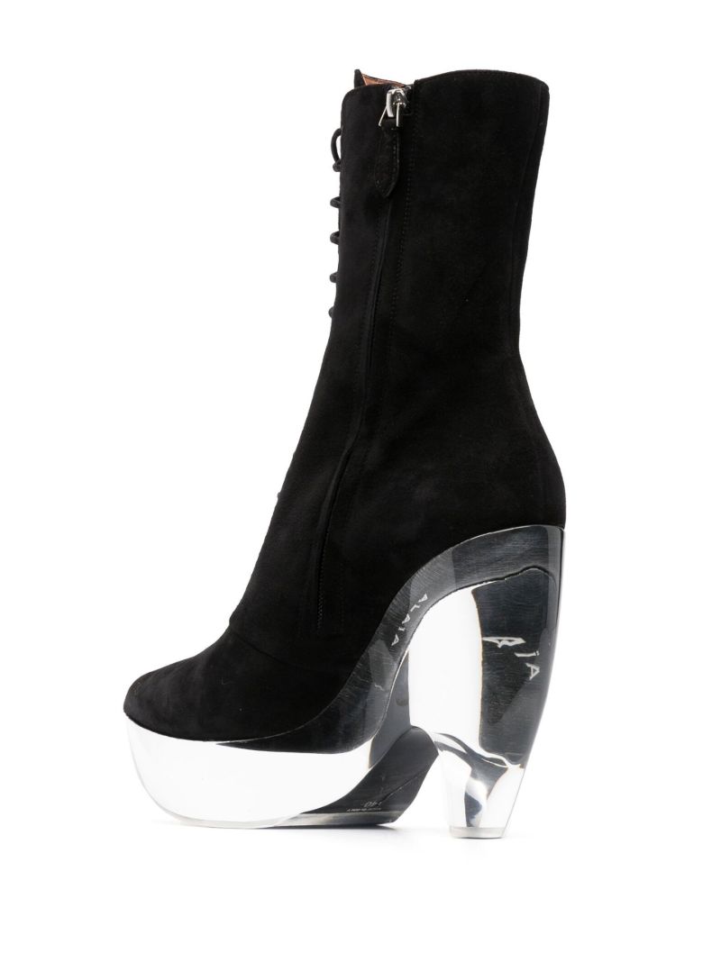 Black Plexi 110 Suede Lace-up Ankle Boots