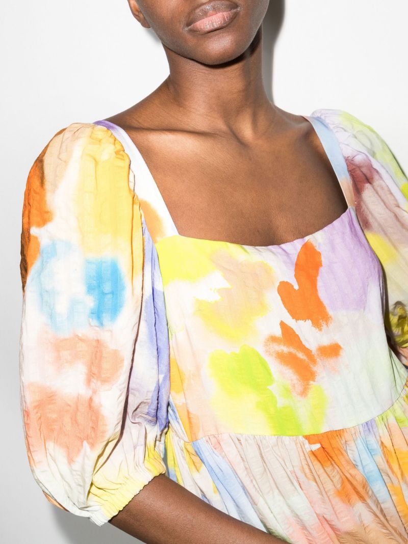 Neutral Ana Airbrush Print Mini Dress