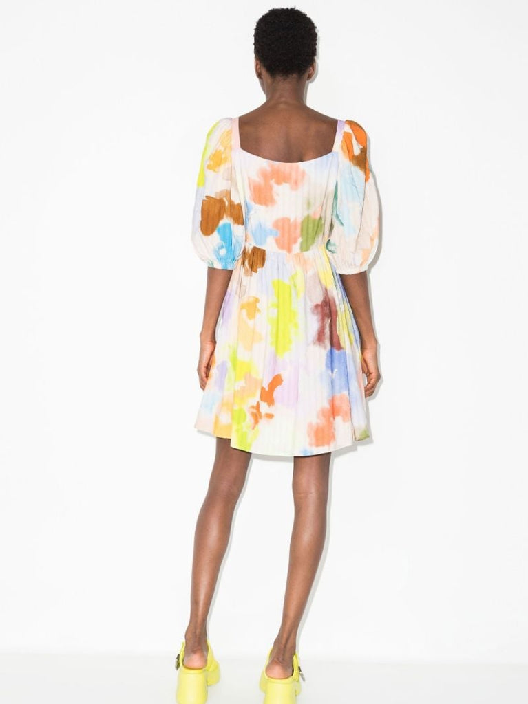 Neutral Ana Airbrush Print Mini Dress