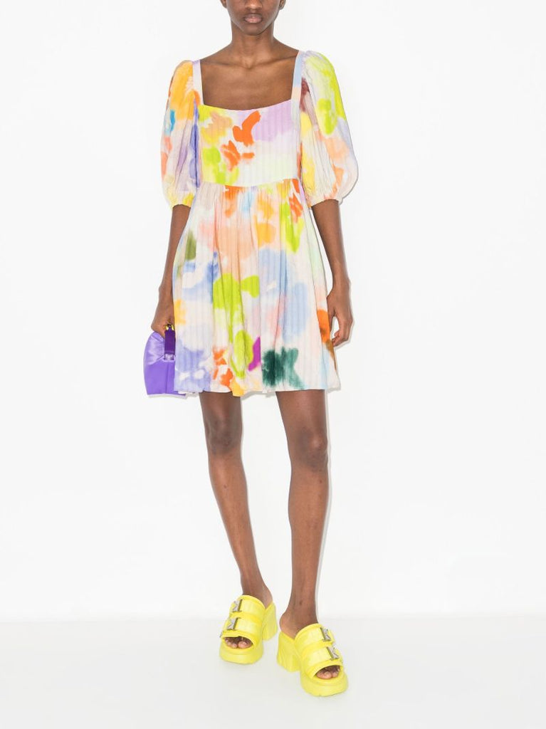 Neutral Ana Airbrush Print Mini Dress