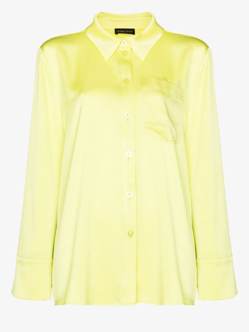 Green Summer Button-down Shirt