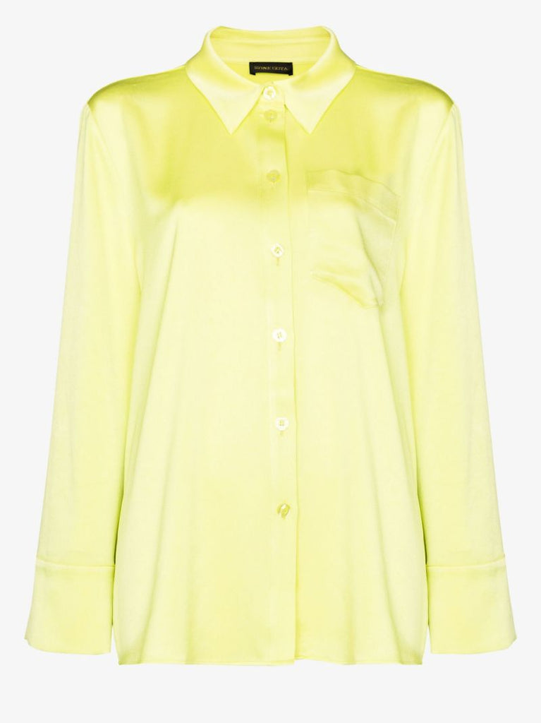 Green Summer Button-down Shirt