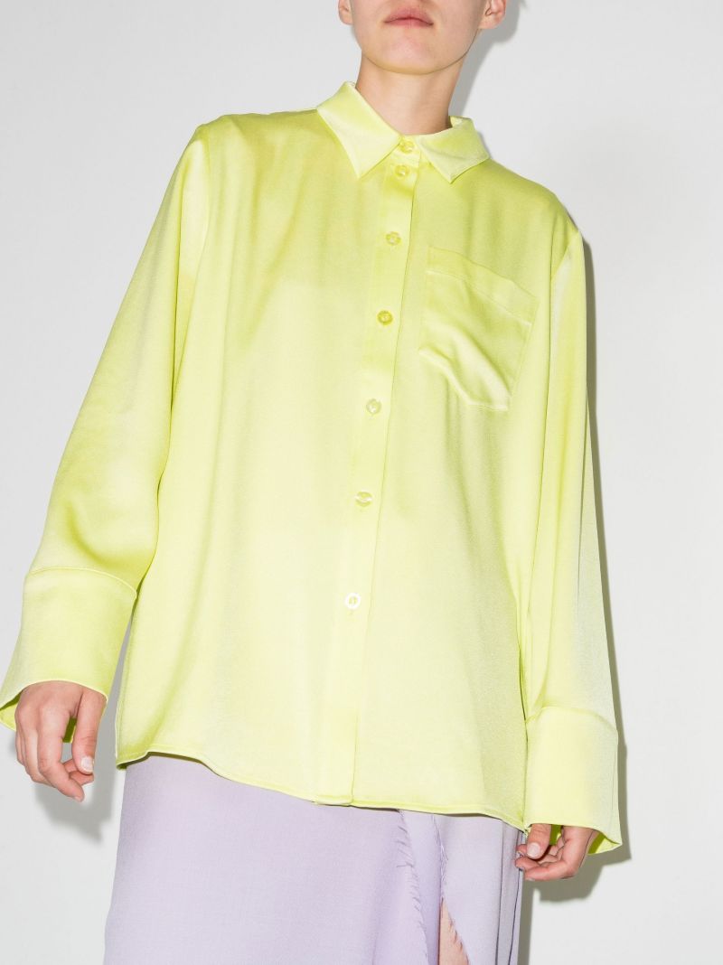 Green Summer Button-down Shirt