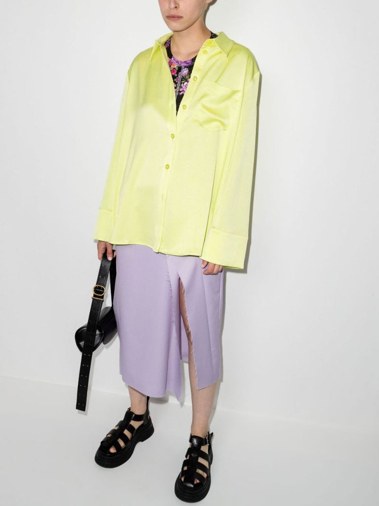 Green Summer Button-down Shirt