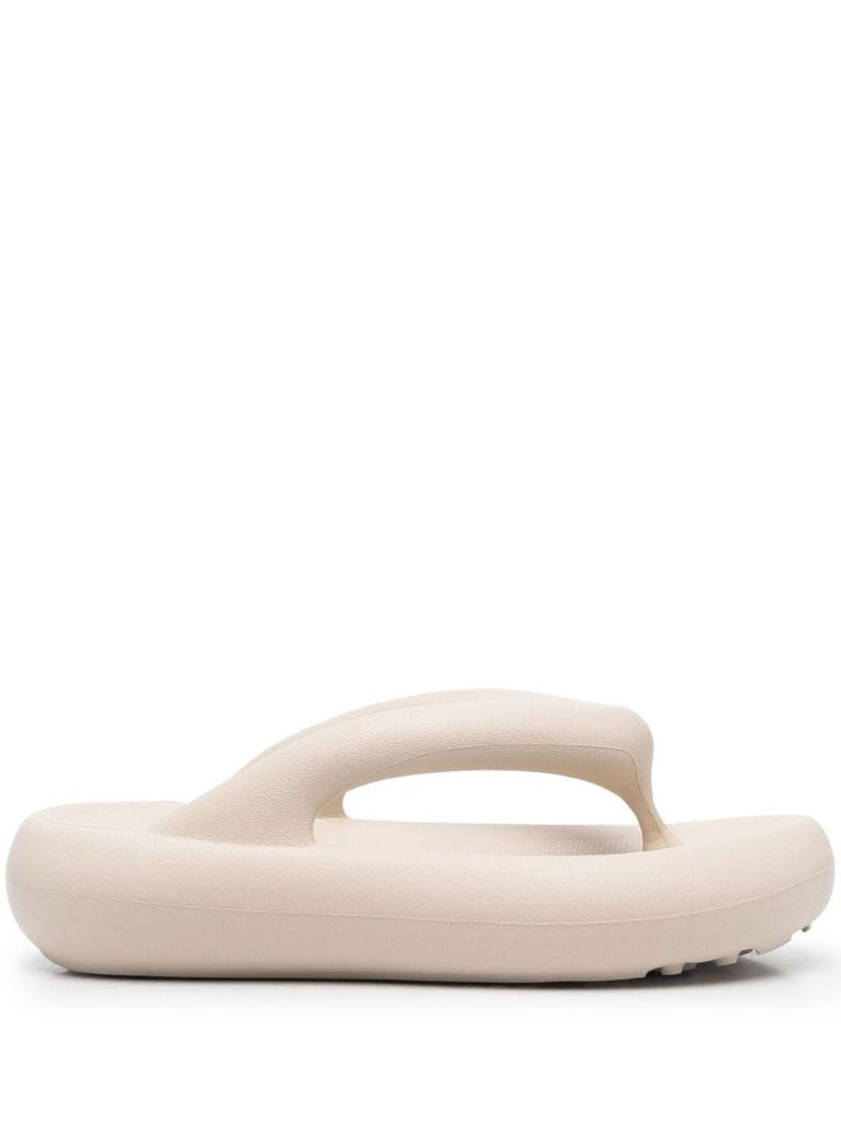 Neutral Delta Flatform Rubber Sandals