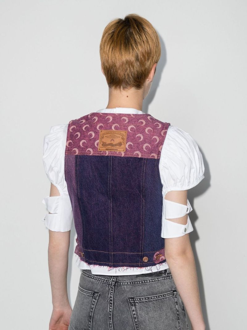 Patchwork Denim Vest