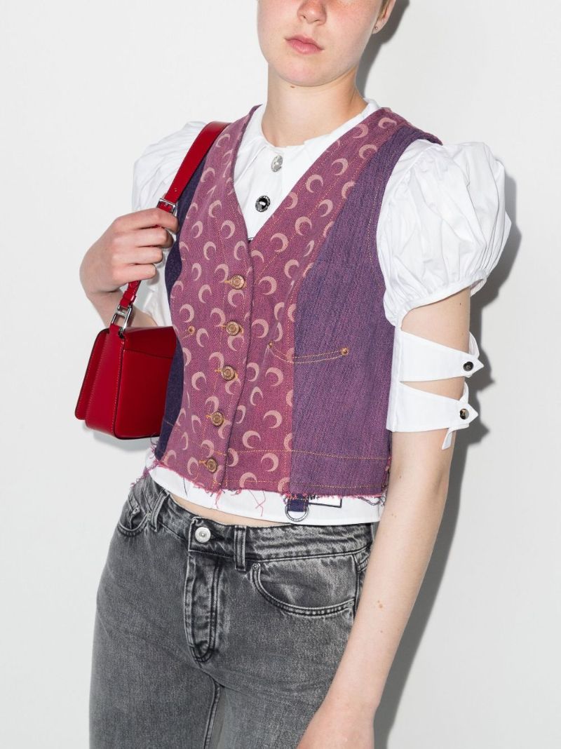 Patchwork Denim Vest