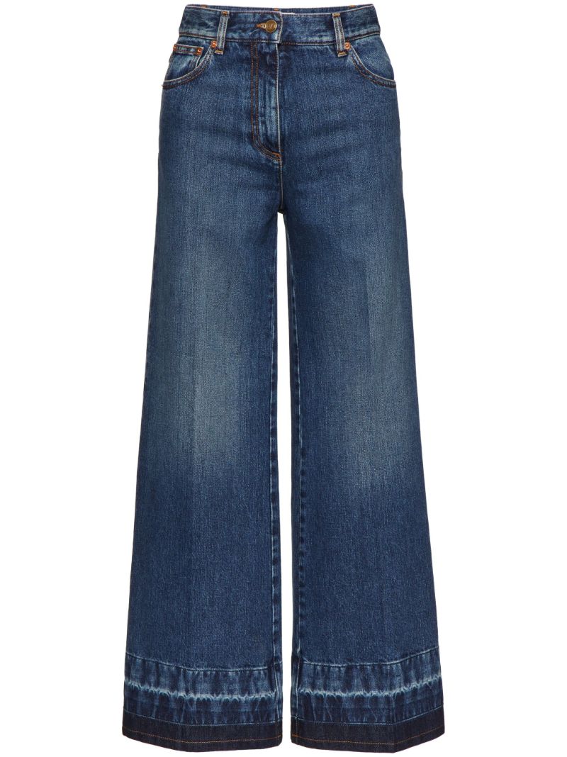 Blue Vgold Flared Jeans