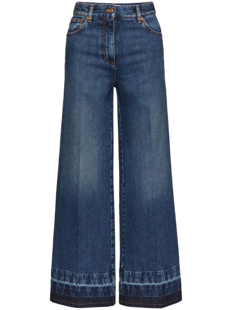 Blue Vgold Flared Jeans