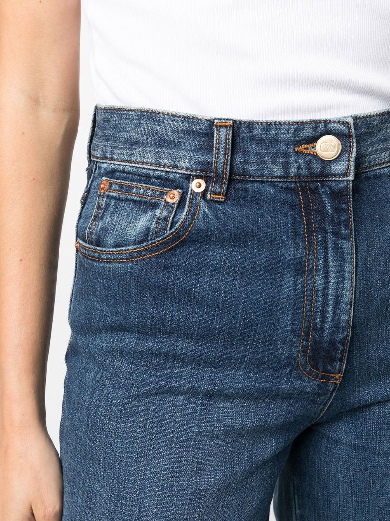 Blue Vgold Flared Jeans