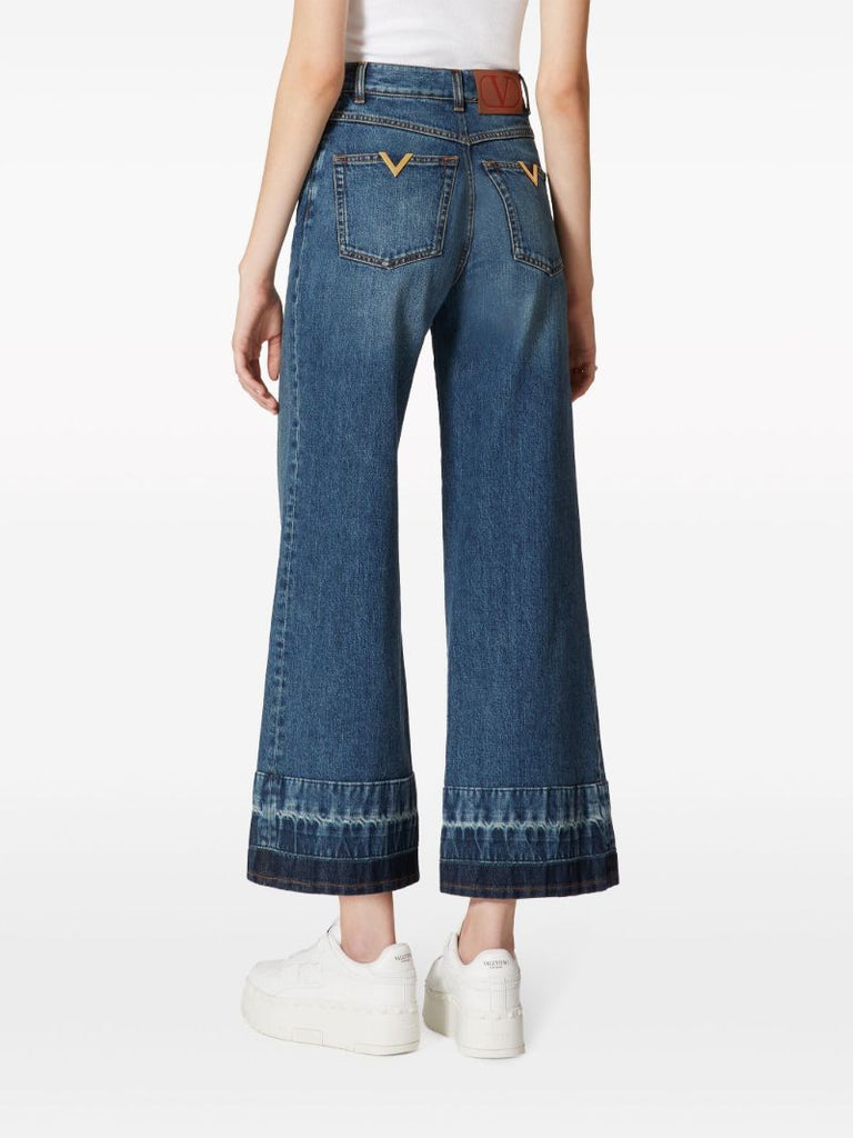 Blue Vgold Flared Jeans
