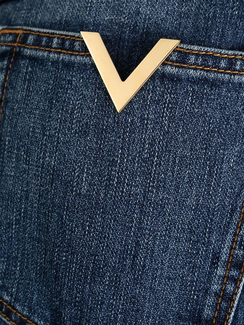 Blue Vgold Flared Jeans