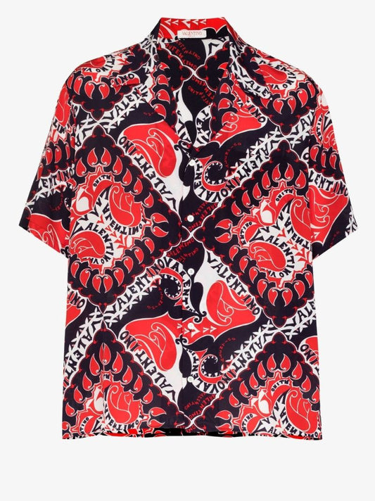 Multicolour Archive Manifesto Bandana Silk Shirt