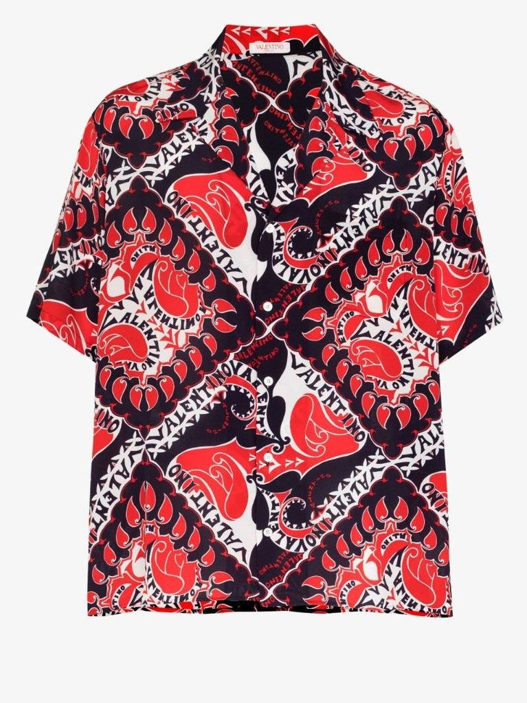 Multicolour Archive Manifesto Bandana Silk Shirt
