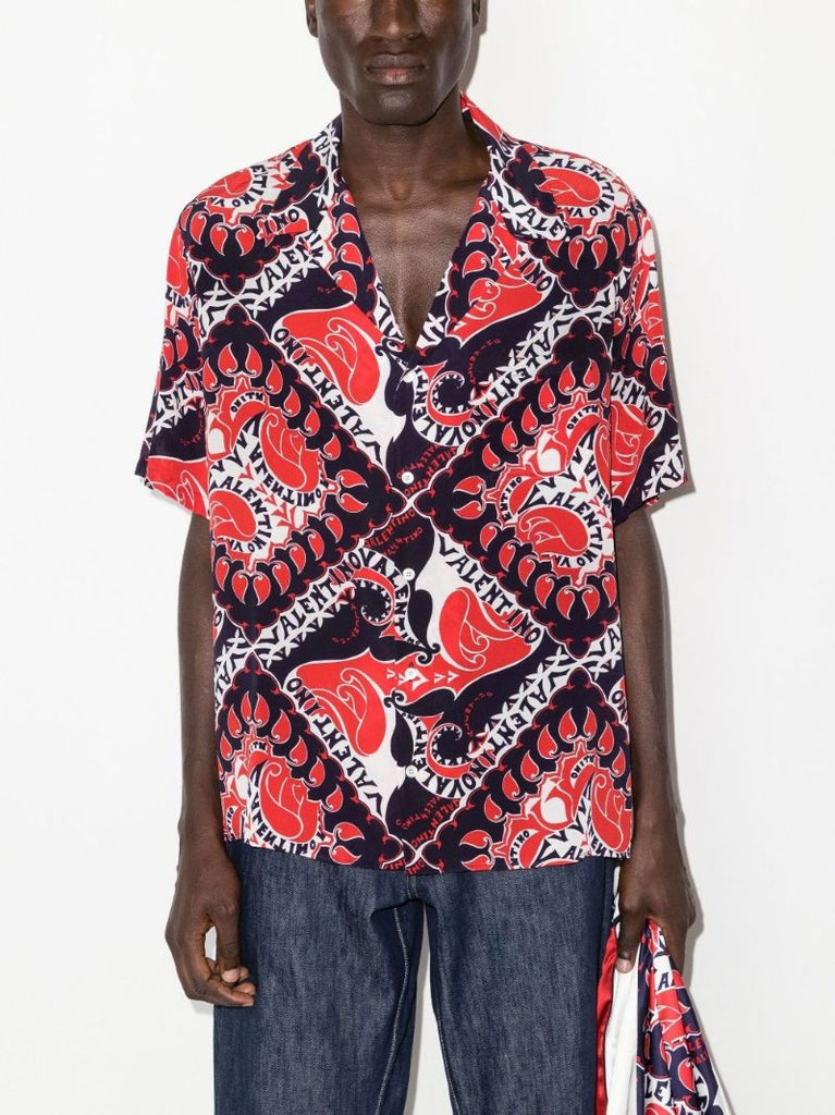 Multicolour Archive Manifesto Bandana Silk Shirt