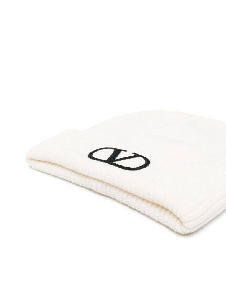 Neutral Vlogo Virgin Wool Beanie Hat