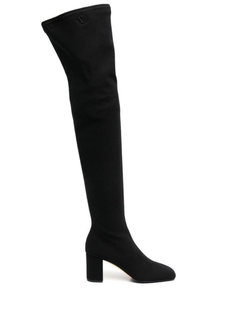 Black Suede Knee-high Boots