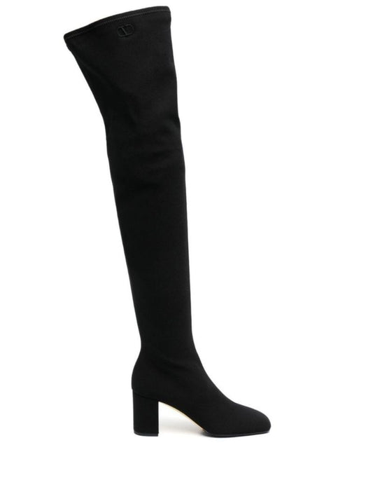 Black Suede Knee-high Boots