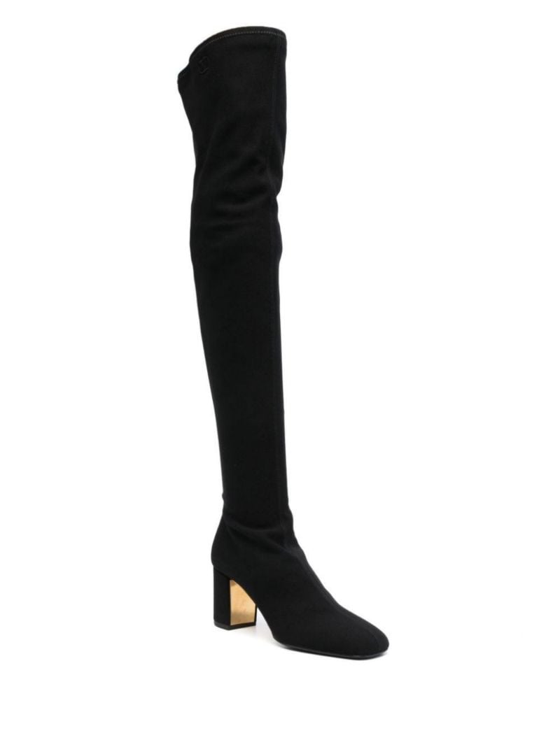 Black Suede Knee-high Boots