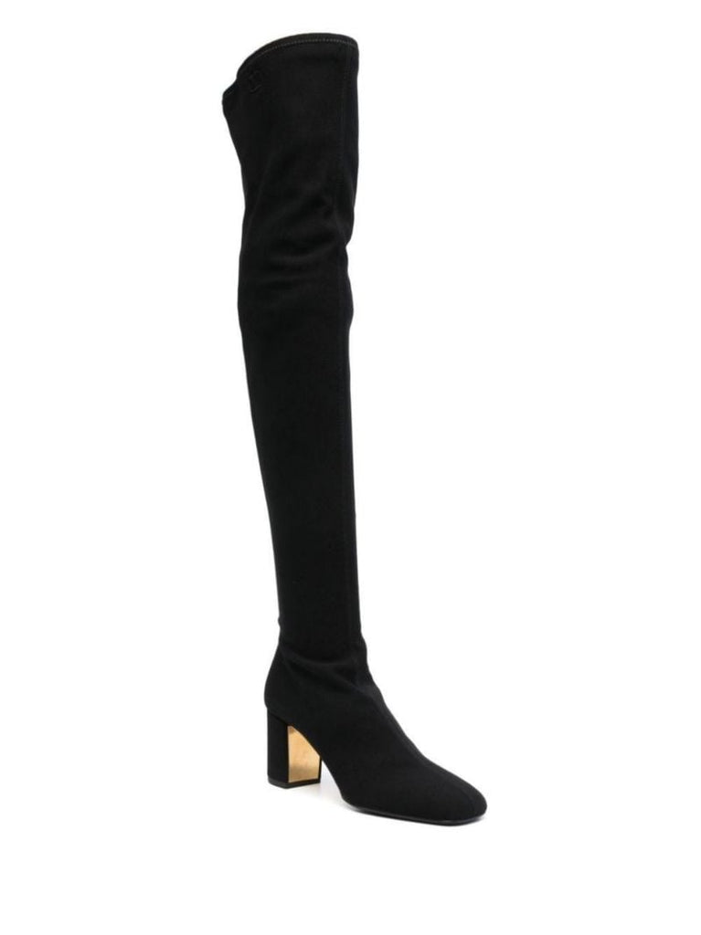 Black Suede Knee-high Boots