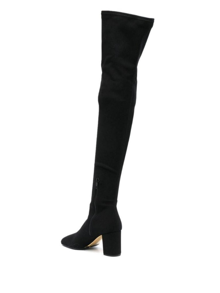 Black Suede Knee-high Boots