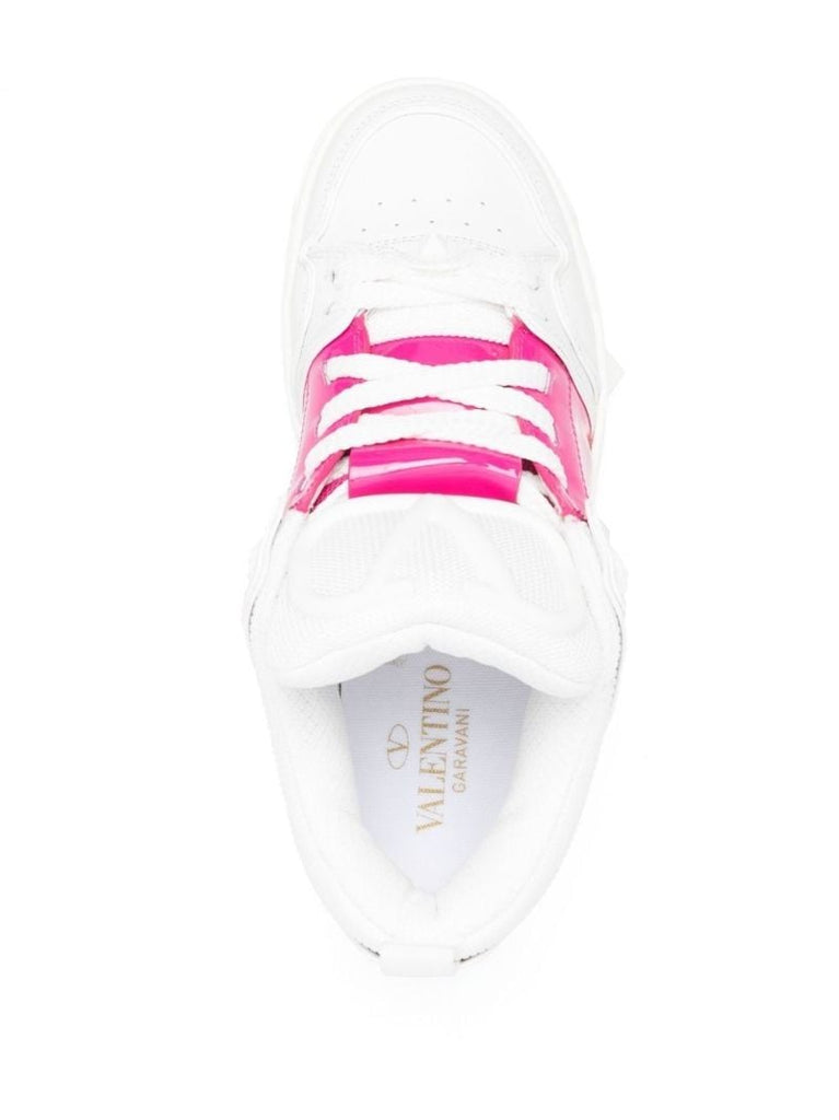 White Open Skate Low-top Leather Sneakers