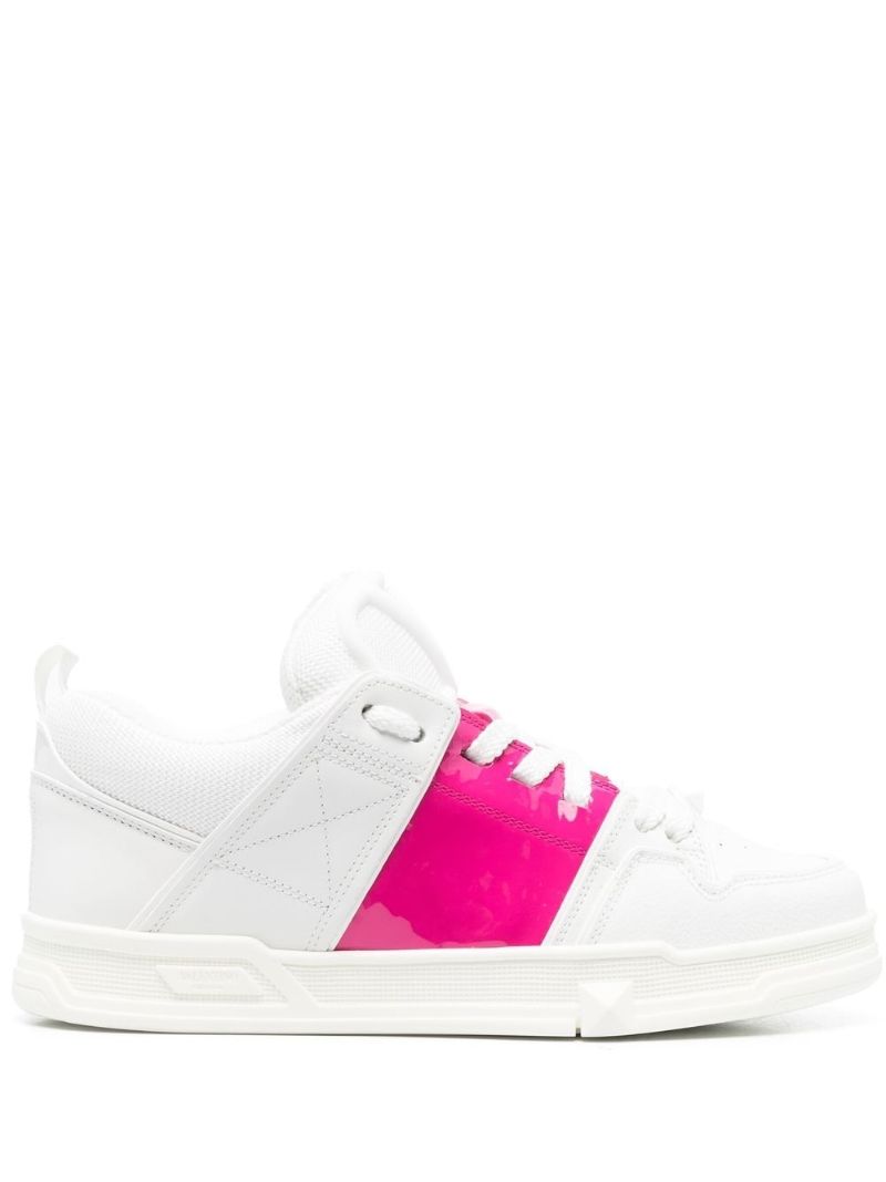 White Open Skate Low-top Leather Sneakers