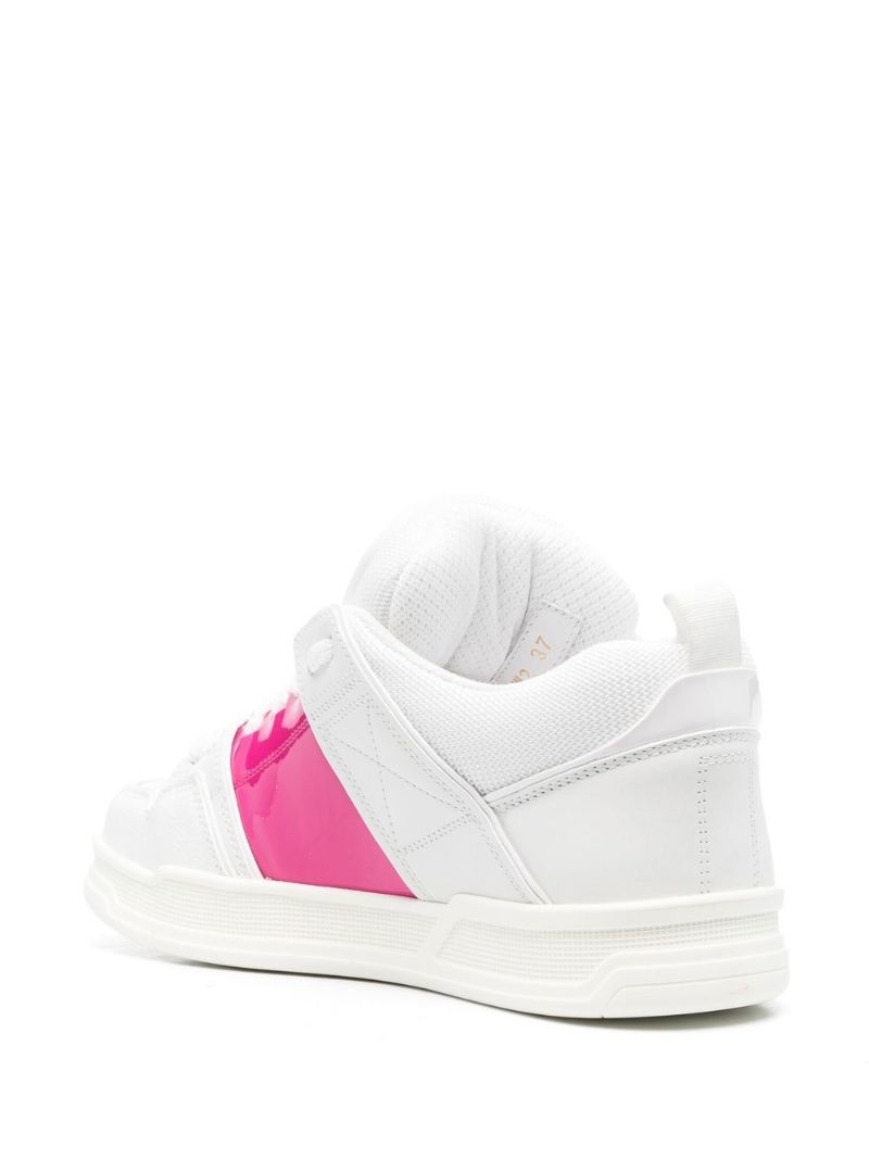White Open Skate Low-top Leather Sneakers