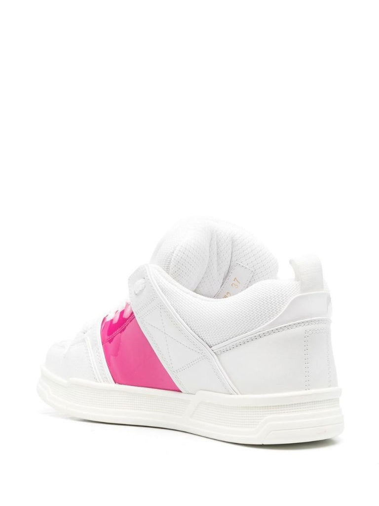 White Open Skate Low-top Leather Sneakers