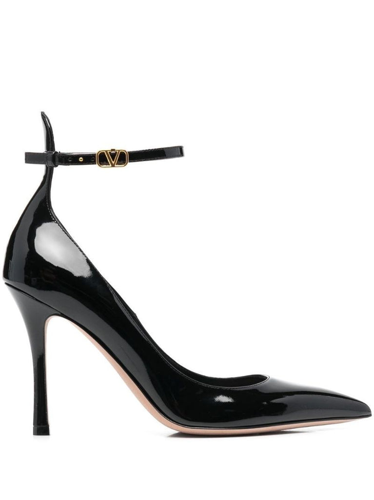 Black Tan-go 100 Patent Leather Pumps