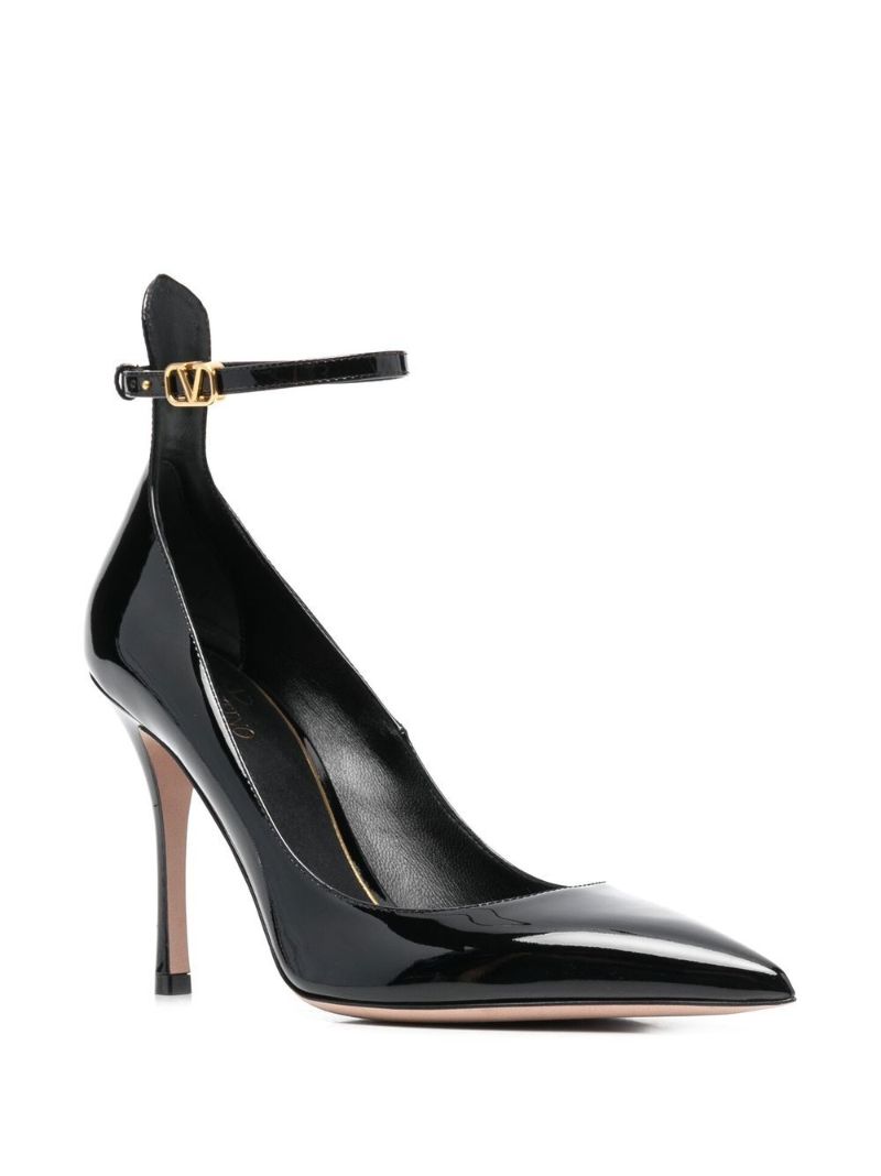 Black Tan-go 100 Patent Leather Pumps