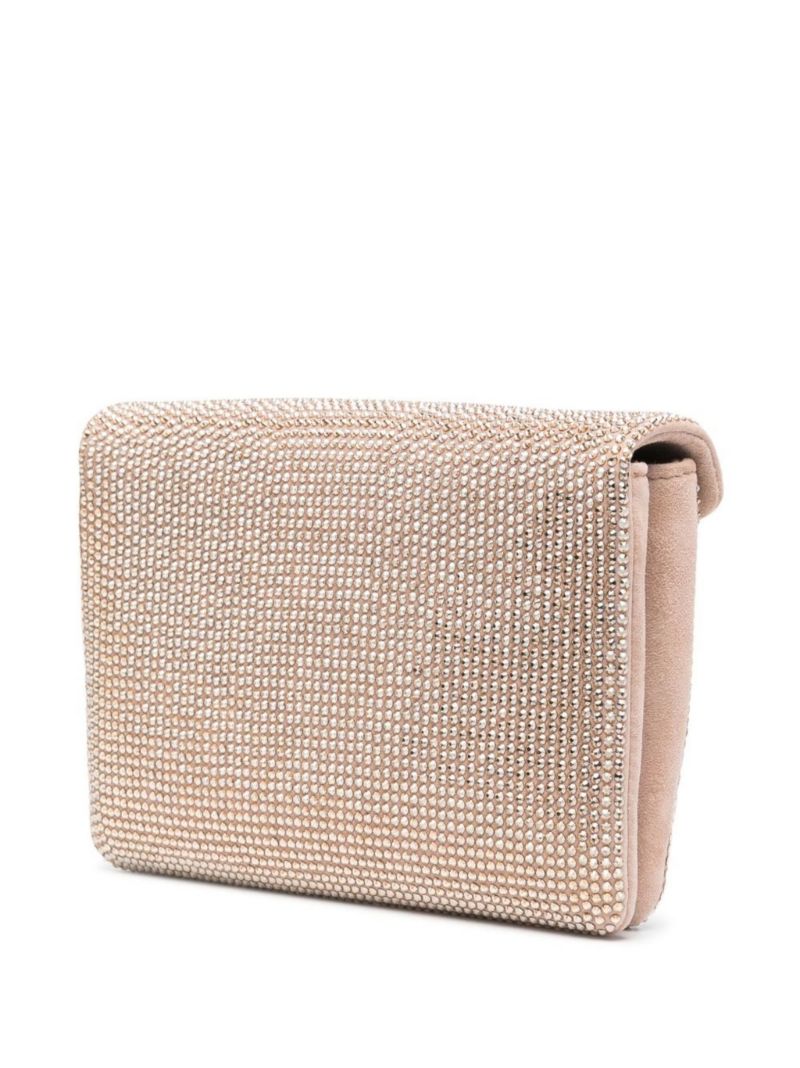 Gold-tone One Stud Leather Cross Body Bag