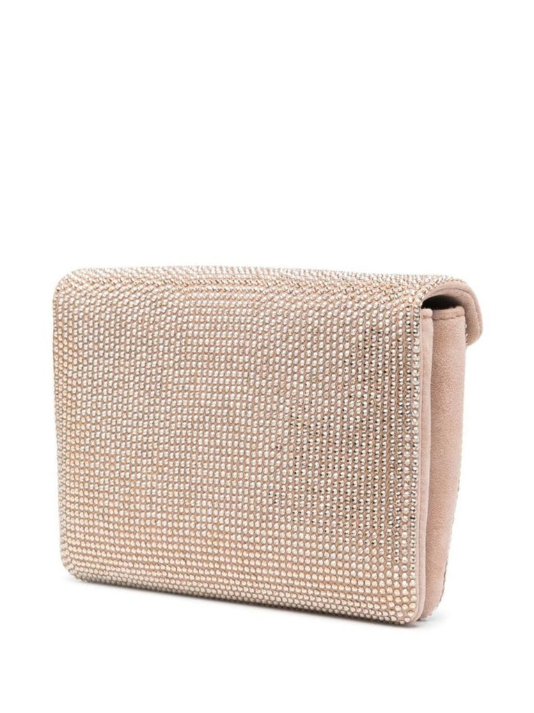 Gold-tone One Stud Leather Cross Body Bag