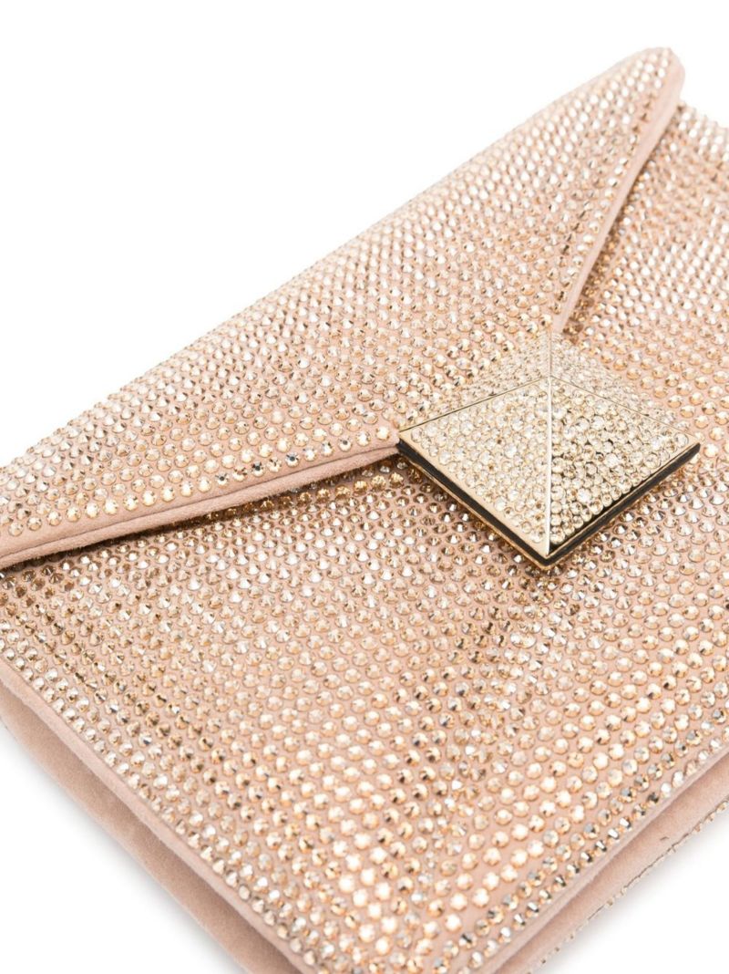 Gold-tone One Stud Leather Cross Body Bag