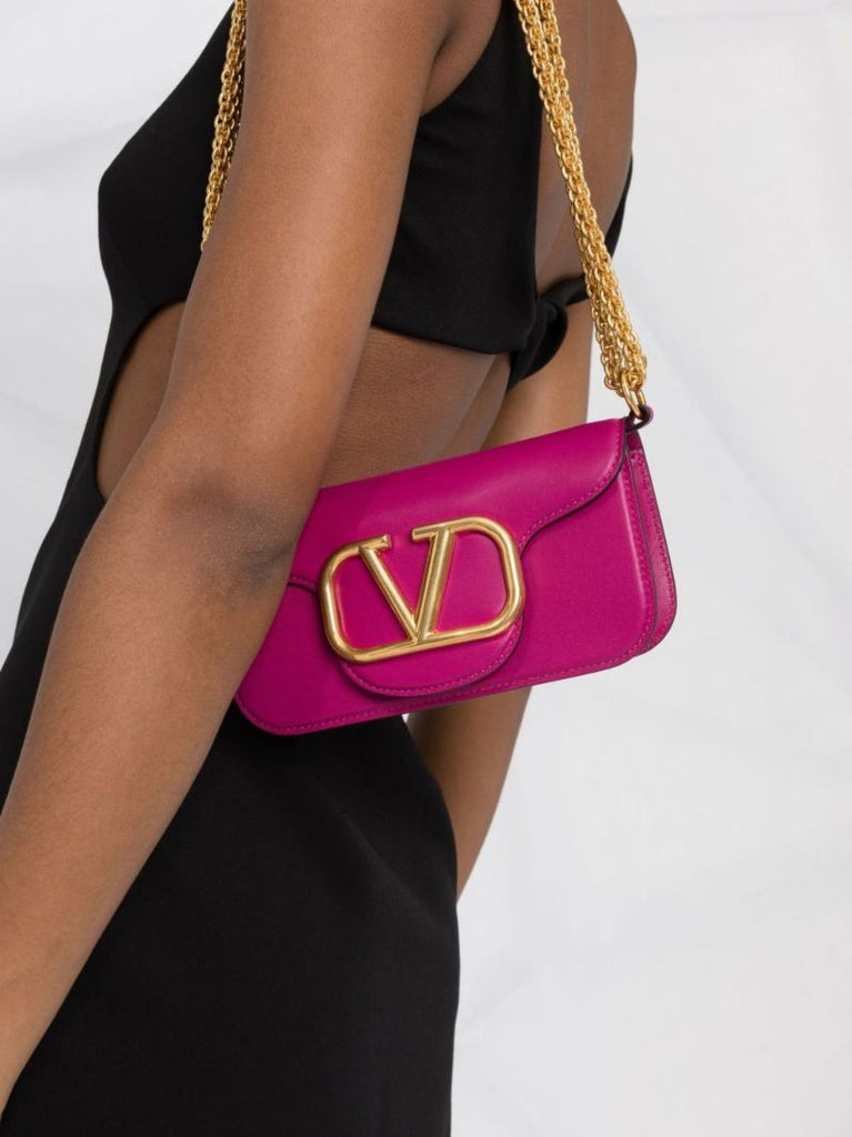 Pink LocÃ_x0083_Â² Small Leather Shoulder Bag