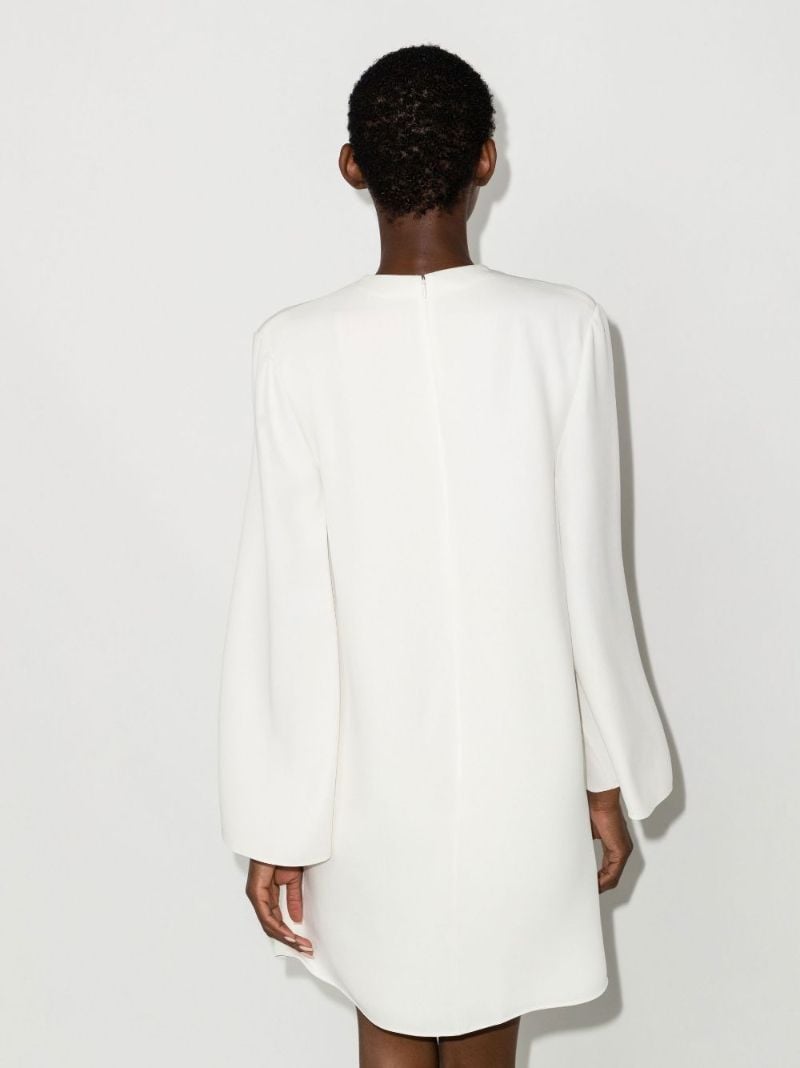 White Vlogo Signature Silk Mini Dress