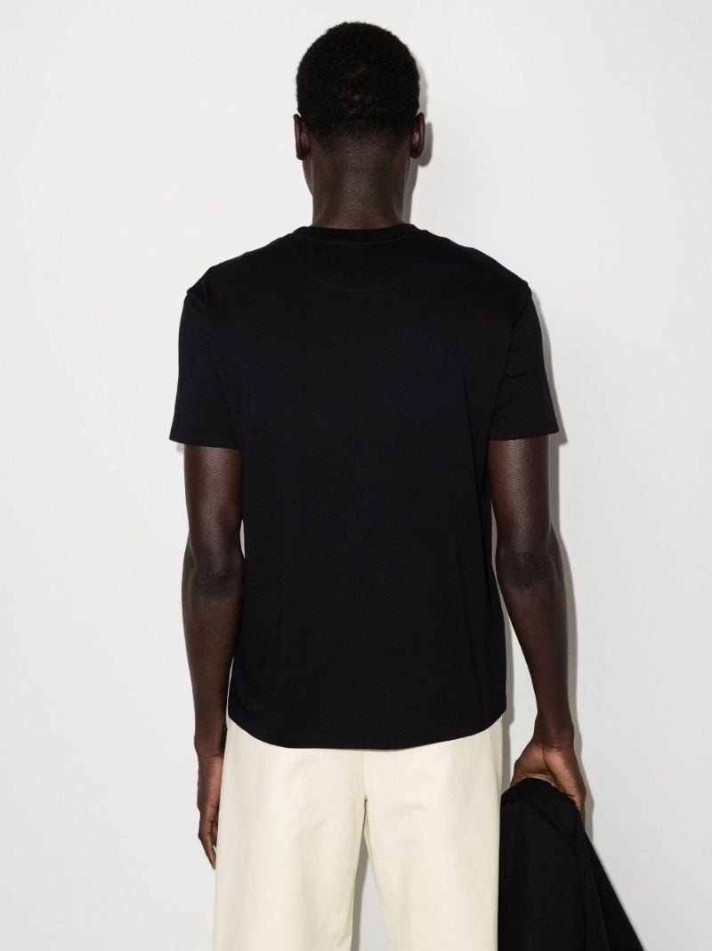 Black Vltn Embroidered Cotton T-shirt