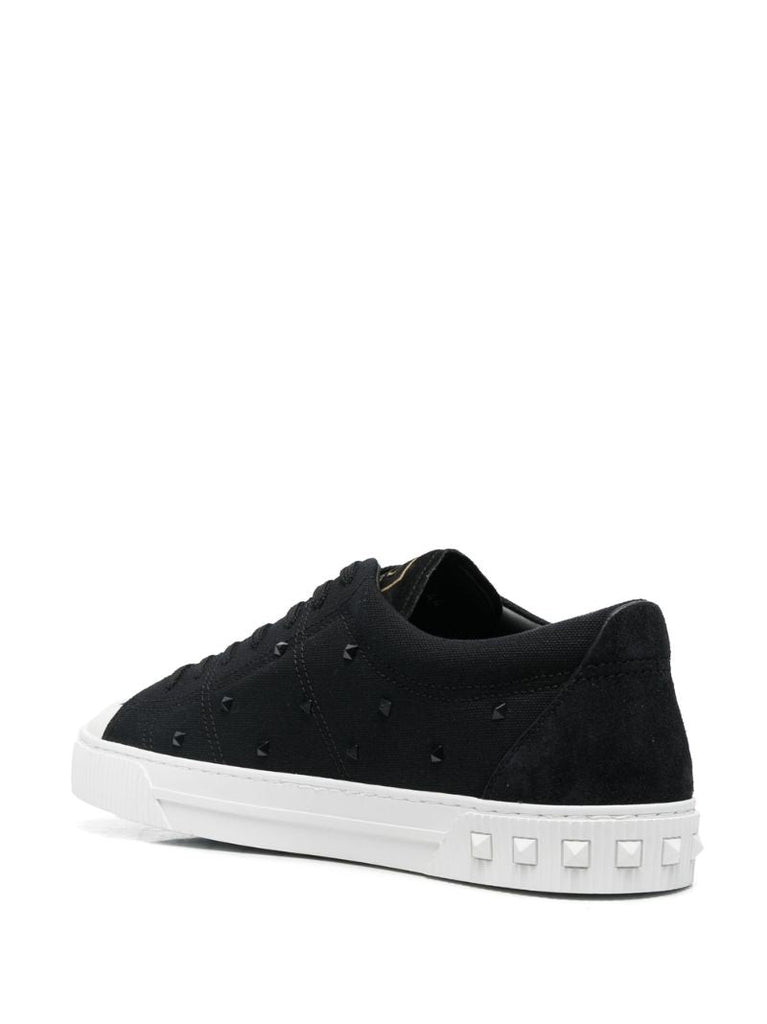 Black Rockstud Embellished Sneakers