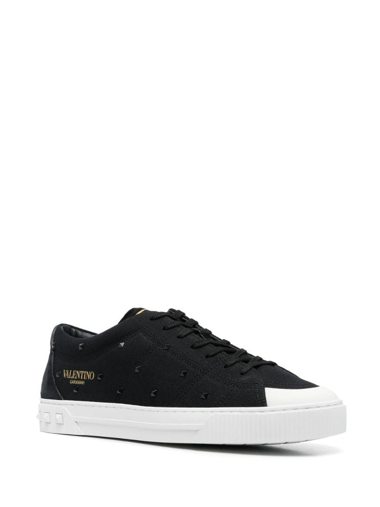 Black Rockstud Embellished Sneakers