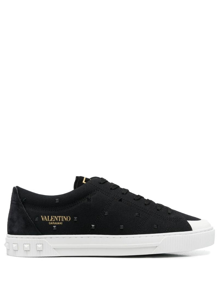 Black Rockstud Embellished Sneakers