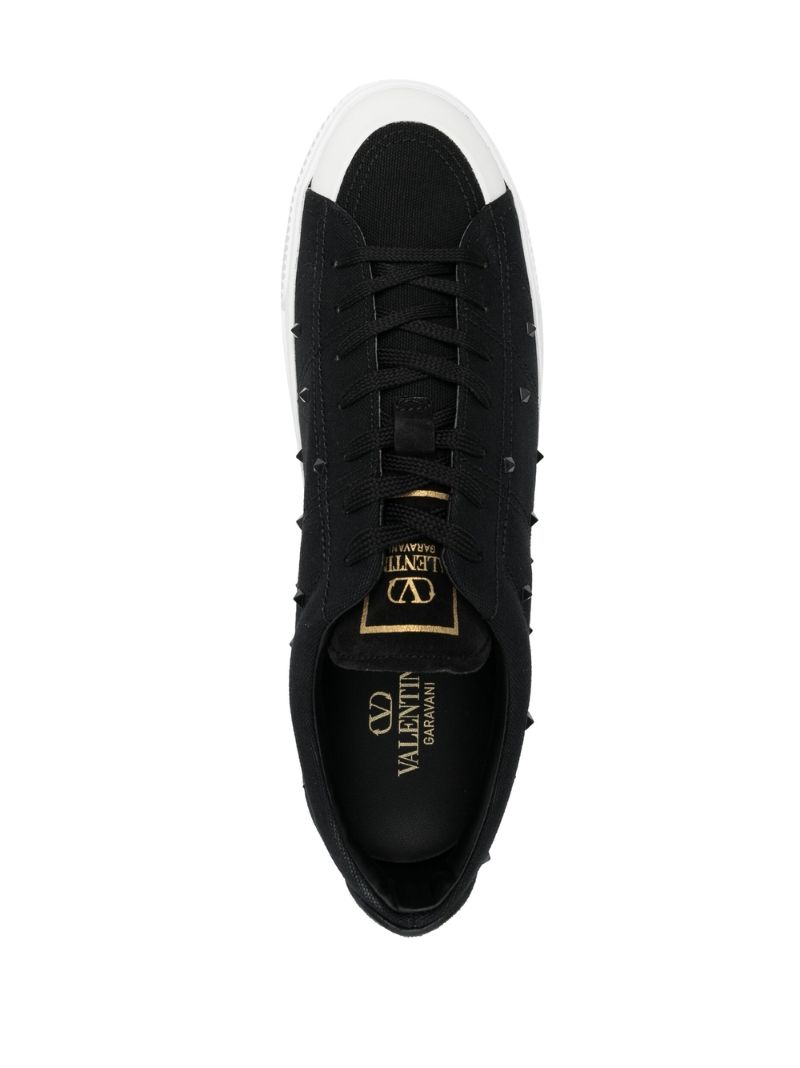 Black Rockstud Embellished Sneakers