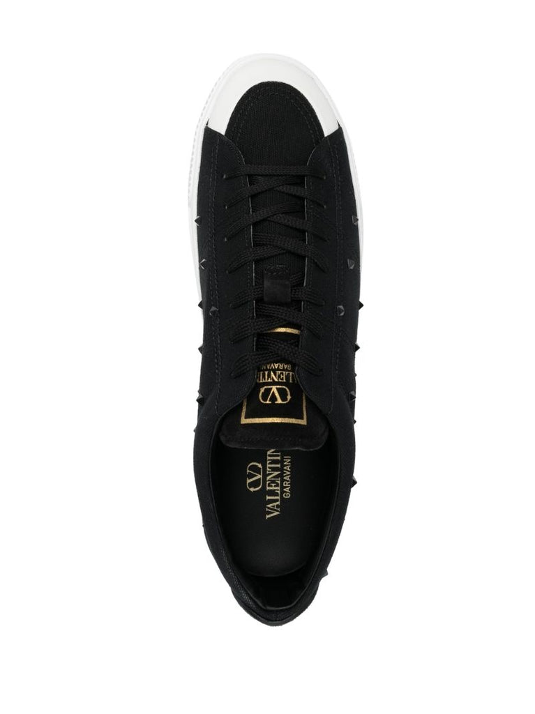 Black Rockstud Embellished Sneakers