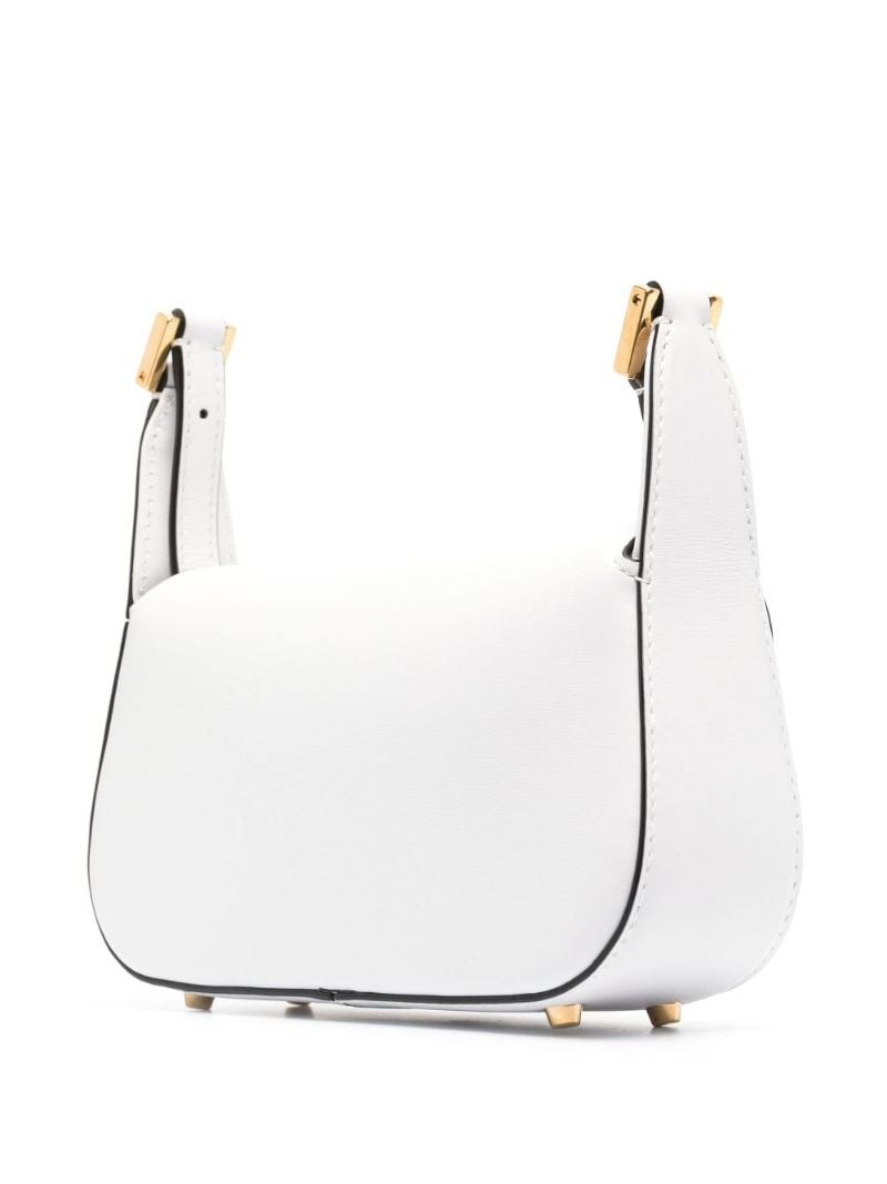 White Vlogo Chain Small Leather Shoulder Bag