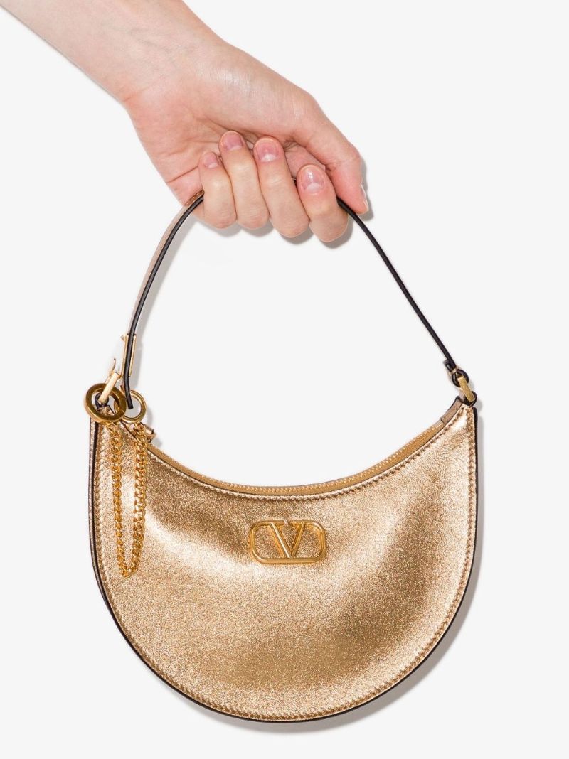 Gold Vlogo Metallic Mini Bag