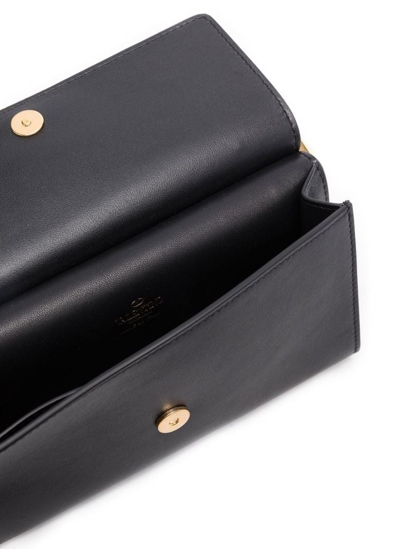 Black Vlogo Leather Crossbody Bag