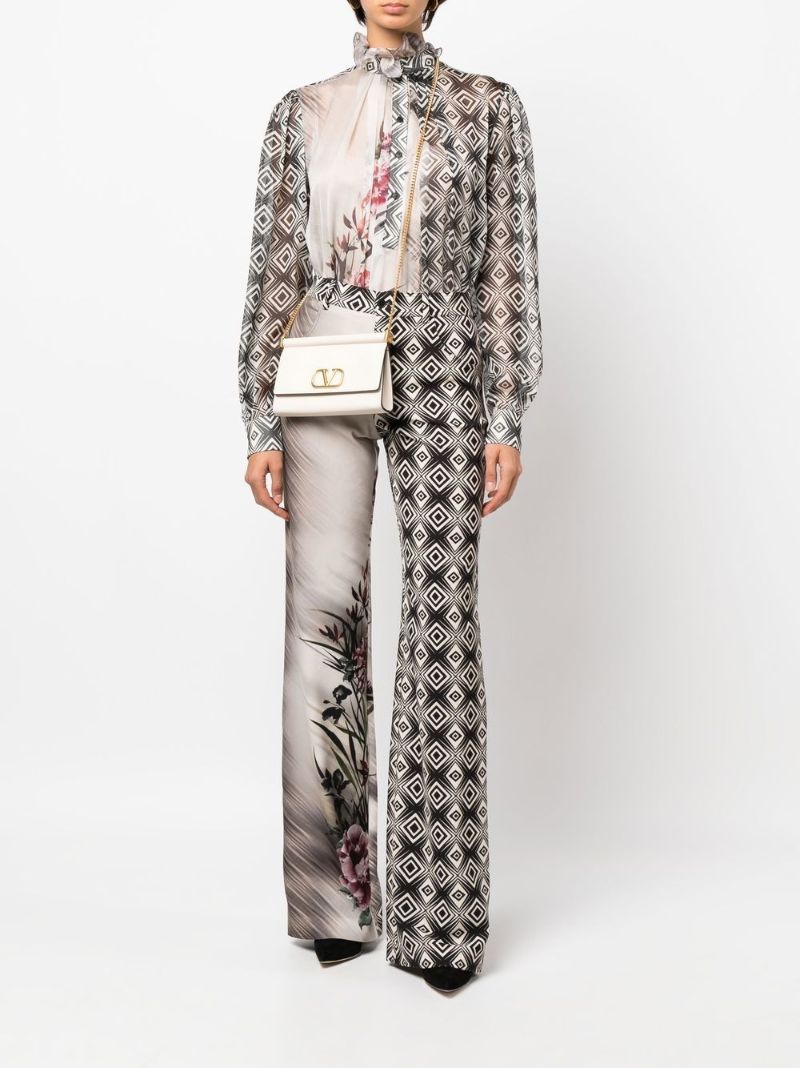 Neutral Vlogo Leather Cross Body Bag