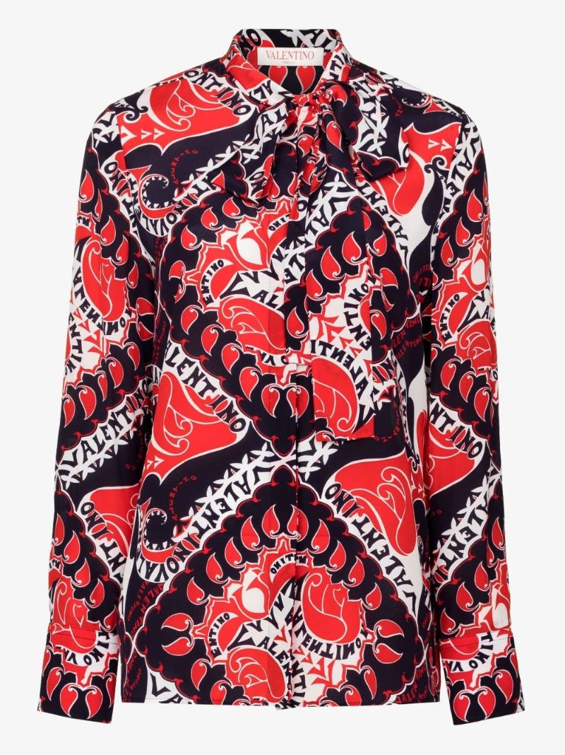Red Manifesto Silk Blouse