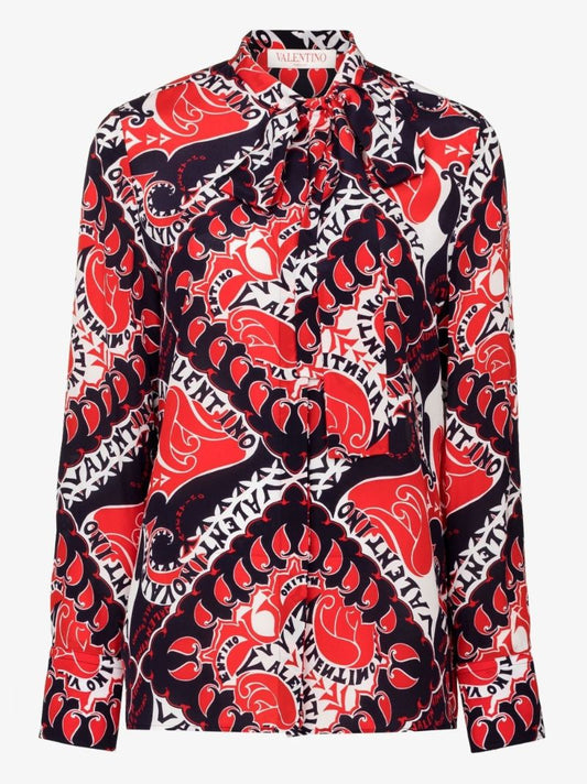 Red Manifesto Silk Blouse