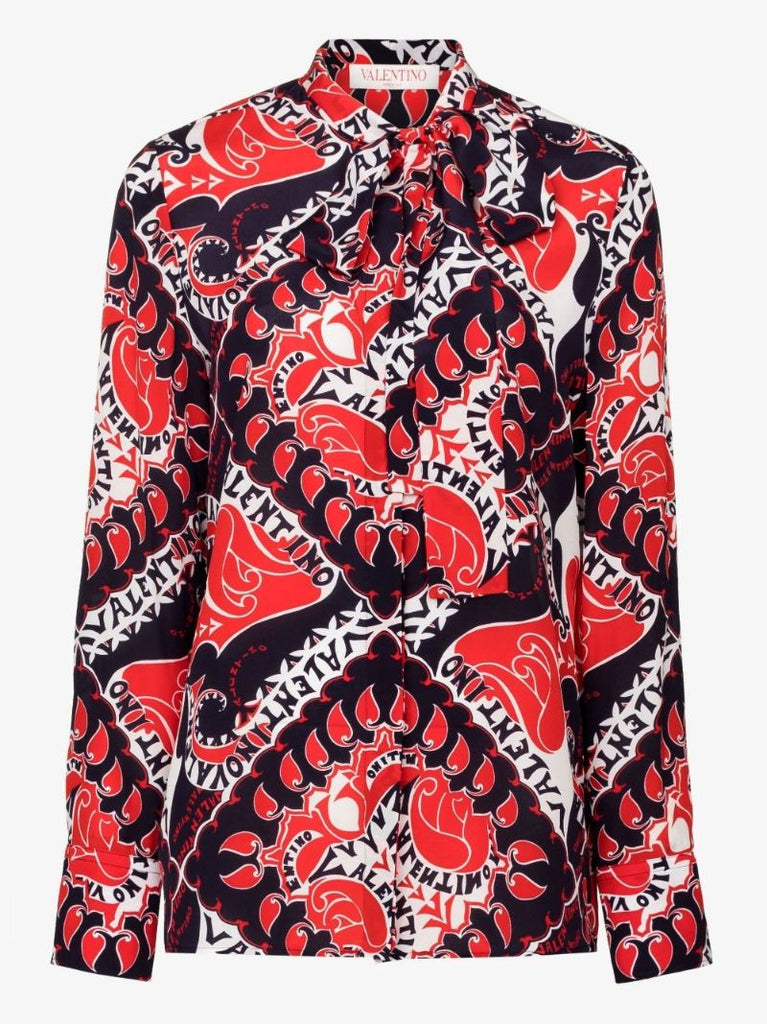 Red Manifesto Silk Blouse